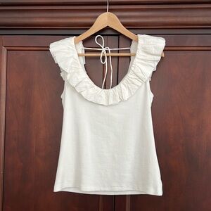 Maeve by Anthropologie medium white top with tie back